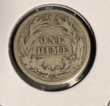 1910-S Barber Dime, Circulated. (17142)