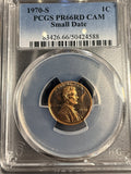 1970-S Small Date Lincoln Cent, PR66RD CAM. PCGS (16507)