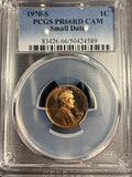1970-S Small Date Lincoln Cent, PR66RD CAM. PCGS (16513)
