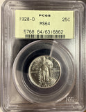 1928-D Standing Liberty Quarter, MS64 PCGS OGH. (16543)