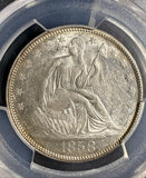 1858 Seated Liberty Half Dollar, AU58 PCGS (16547)