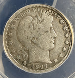 1897-O Barber Half Dollar, VG 8 ANACS, (16554) Key Date