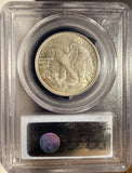 1918-D Walking Liberty Half Dollar, AU58 PCGS+CAC (16558)