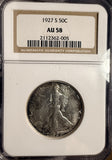 1927-S Walking Liberty Half Dollar, AU58 NGC (16566)