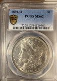 1891-O Morgan Silver Dollar, MS62 PCGS (16594)