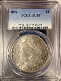1894 Morgan Silver Dollar, AU58 PCGS (16596)