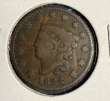 1822 Coronet Head Large Cent, Circulated. (16648)