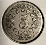 1868 Shield Nickel, Circulated (16728)