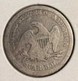 1857 Seated Liberty Quarter, Circ, (16765)