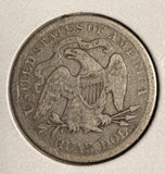 1876 Seated Liberty Quarter, Circ, (16769)