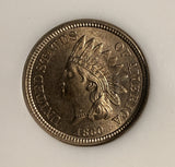 1860 Indian Head Cent, MS64 NGC+CAC (16826)