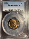 1930 Lincoln Wheat Cent, MS66RD PCGS (16859)