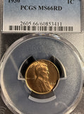 1930 Lincoln Wheat Cent, MS66RD PCGS (16863)