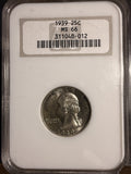 1939 Washington Quarter, MS66 NGC (16926)