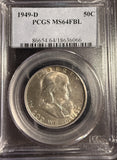 1949-D Franklin Half Dollar, MS64FBL PCGS (16932)