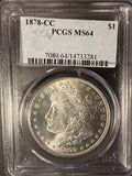 1878-CC Morgan Silver Dollar, MS64 PCGS (16936)