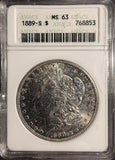 1889-S Morgan Silver Dollar, MS63 ANACS (16946)
