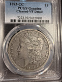 1893-CC Morgan Silver Dollar, VF Details PCGS  (16952)