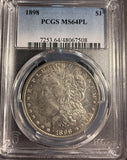 1898 Morgan Silver Dollar, MS64PL  (16958)