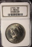 1925 Peace Silver Dollar, MS64 NGC (16960)
