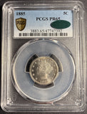 1885 Liberty "V"  Nickel, Key Date, PF65 PCGS+CAC (16987)