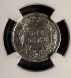 1907-S Barber Dime, AU Details NGC (17039)
