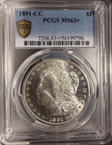 1891-CC Morgan Silver Dollar, MS63+ PCGS GS  (17108)
