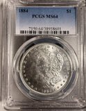 1884 Morgan Silver Dollar, MS64, PCGS GS (17112)