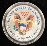 2001 American Silver Eagle 1oz, Enameled, (17156)