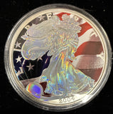 2004 American Silver Eagle 1oz, Enameled, (17166)