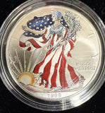 1999 American Silver Eagle 1oz, Enameled, (17172)