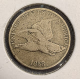 1858 S/L Flying Eagle Cent, Circulated. (17245)