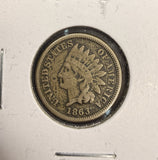 1863 CN Indian Head Cent, Circulated. (17253)