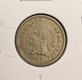 1863 CN Indian Head Cent, MS60+. (17257)