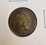 1874 Indian Head Cent, MS60+, (17275)