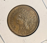 1874 Indian Head Cent, MS60+, (17277)