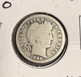 1896-O Baber Dime, Good+. (17312) Key Date