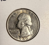 1940 Washington Quarter, Uncirculated, (17354)