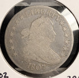 1807 Draped Bust Half Dollar, Original Circulated, (17392)