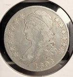 1808 Capped Bust Half Dollar, Nicely Circulated, (17394)
