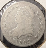 1809 Capped Bust Half Dollar,III Edge, Nicely Circulated, (17406)