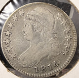 1814 Capped Bust Half Dollar, Nicely Circulated, (17414) O-104a R-2