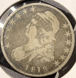 1818 Capped Bust Half Dollar, Nicely Circulated, (17416)