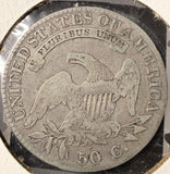 1822 Capped Bust Half Dollar, Nicely Circulated, (17420) O-107 R-2