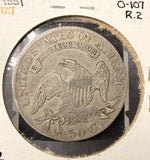 1825 Capped Bust Half Dollar, Nicely Circulated, (17434) O-107 R-2