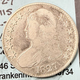 1827 Capped Bust Half Dollar, Nicely Circulated, (17438) O-115 R-2