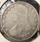 1829/7 Capped Bust Half Dollar, Nicely Circulated, (17440) O-101a R-1