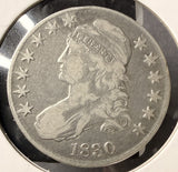 1830 Capped Bust Half Dollar, Nicely Circulated, (17446)