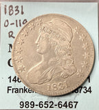 1831 Capped Bust Half Dollar, Nicely Circulated, (17448) O-119 R.3