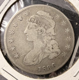 1836 Capped Bust Half Dollar, Nicely Circulated, (17464) O-101 R-1